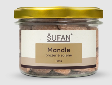 Pražené solené mandle 100g Šufan